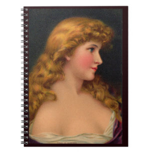 Carnet Belle femme du 19ème siècle aux cheveux longs