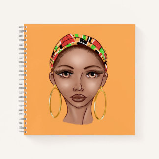 CARNET BELLE FILLE NOIRE NATURELLE