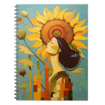 Belle Fille Regardant Vers Le Ciel Tournesol