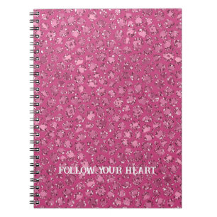 Carnet Belle fille rose Parties scintillant Empreinte de 