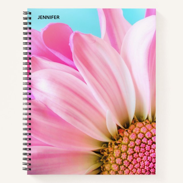 Carnet Belle Fleur rose Gros plan Photo (Devant)