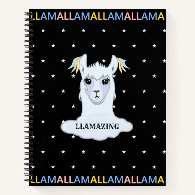 Carnet Belle Llama & Etoiles (Devant)