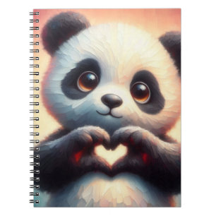 Carnet Belle Love Heart Panda