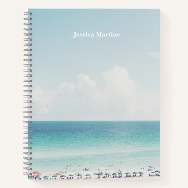 Carnet Belle plage Photographie Cool Blue Ocean Skies (Devant)