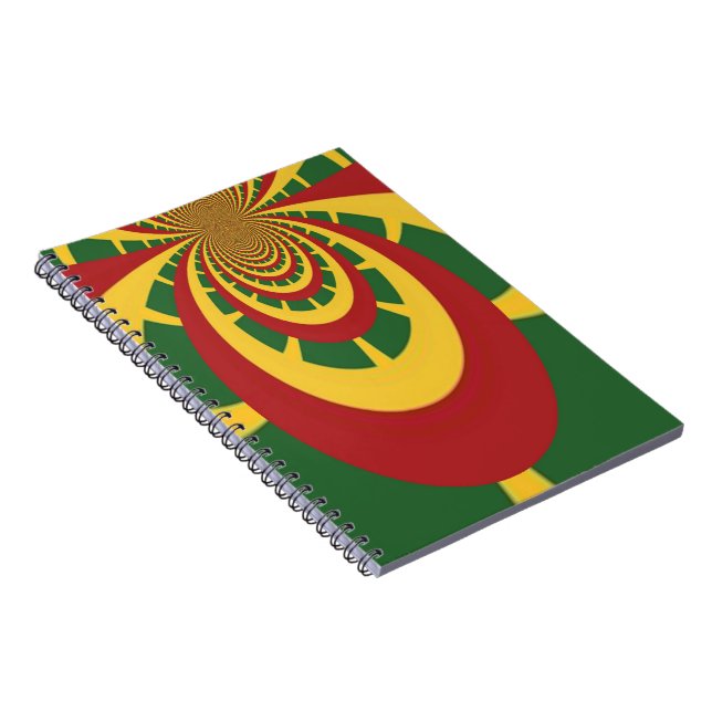 Carnet Belle Rasta Extraordinaire Couleurs Art Imprimer (Côté Droit)