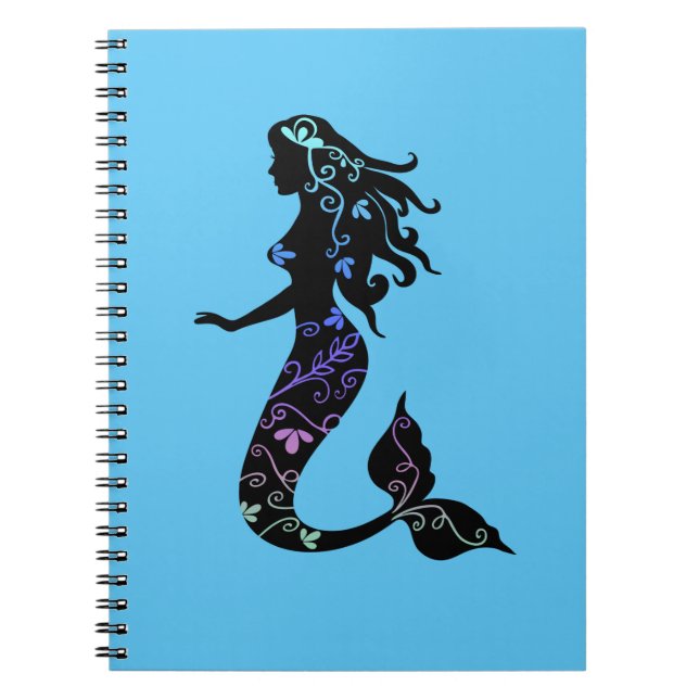 Carnet Belle Sirène Ornée Silhouette (Devant)