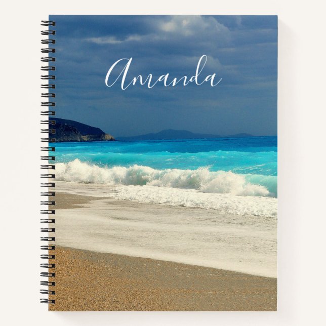 Carnet Belle Turquoise Bleue Mer Tropicale Photographie (Devant)