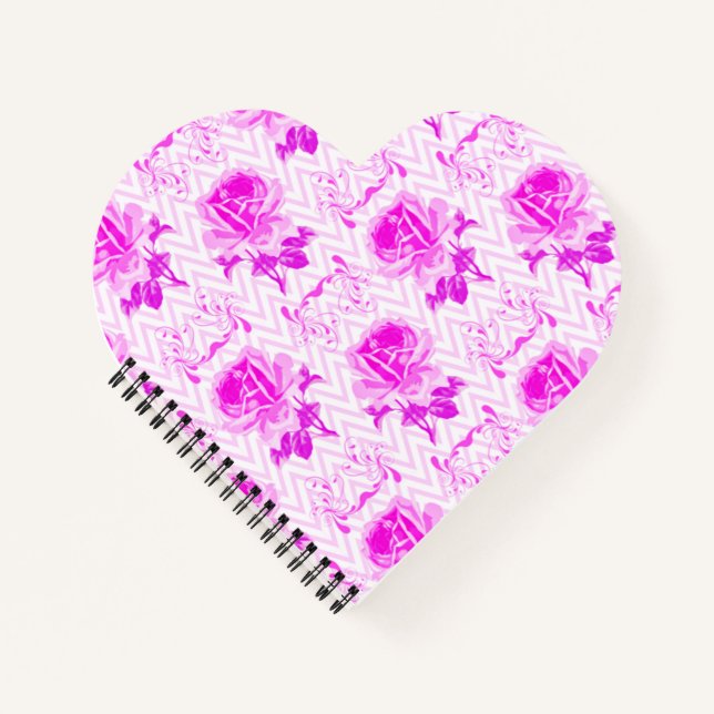 Carnet Belle Vintage florale pourpre (Devant)