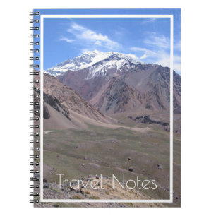 Carnet Belle vue sur le parc national Aconcagua, Argentin