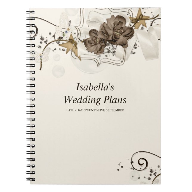 Carnet Belles fleurs Brown (Devant)