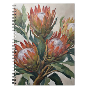 Carnet Belles fleurs de Protea d'Afrique du Sud