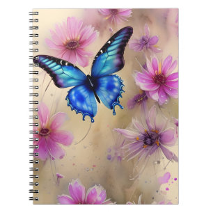 Carnet Belles fleurs et papillon
