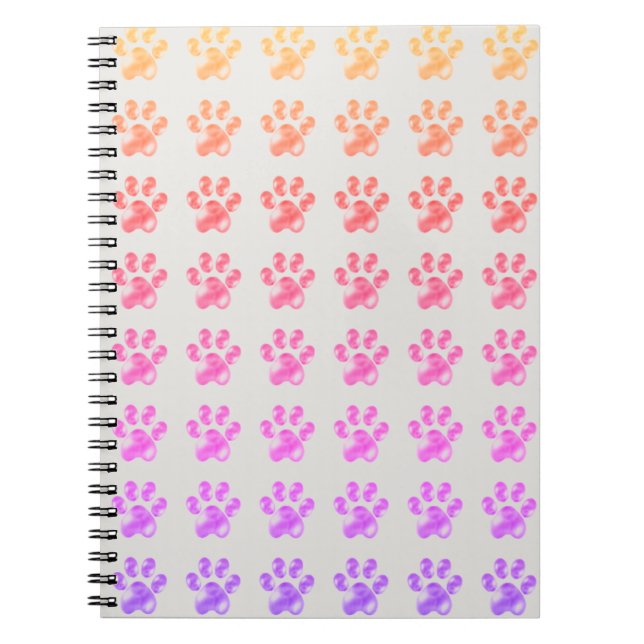 Carnet Belles pattes pastel multicolores (Devant)