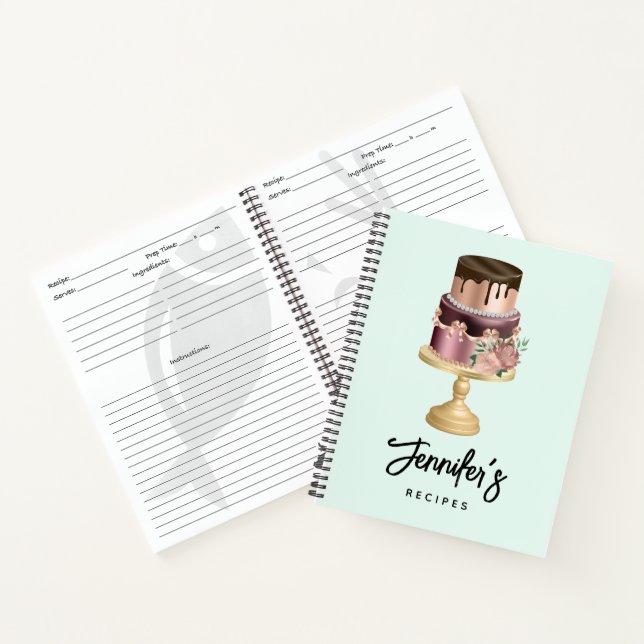 Carnet Belles recettes de gâteau de Glam Party brillantes (Intérieur)