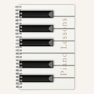 Carnet Belles touches de piano personnalisées 5,5x8,5