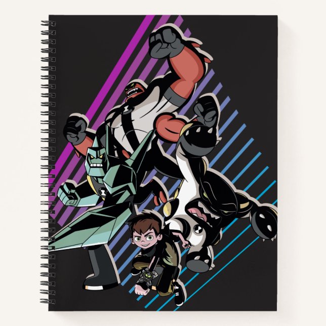 Carnet Ben 10 Retro Alien Group Graphic (Devant)