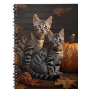 Carnet Bengal Kitten Automne Citrouille de plaisir