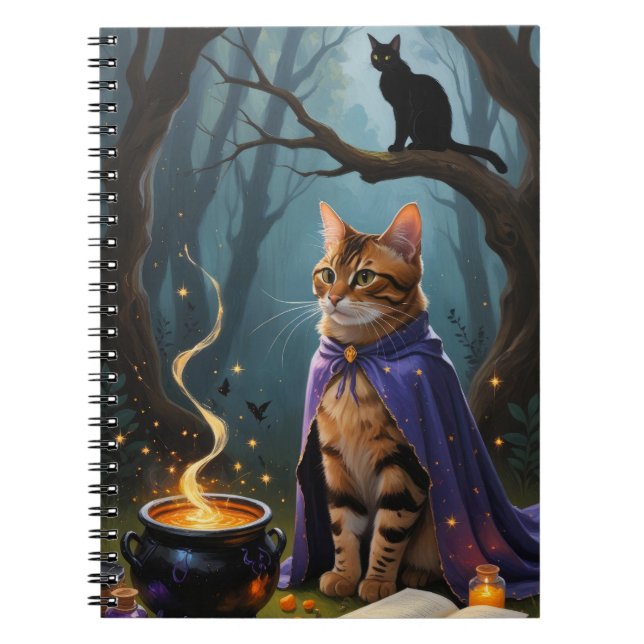 Carnet Bengale Chat Whimsical Halloween Peinture (Devant)