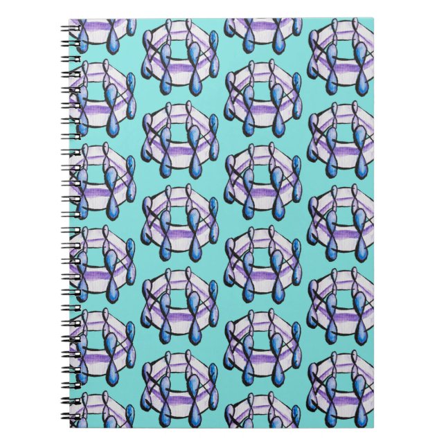 Carnet Benzene Molecule Motif Chimie organique Art (Devant)