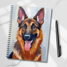 Berger Allemand | Peinture aquarelle chien animal 