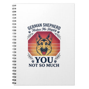 Carnet Berger Allemand Toi Chien Coucher Rétro Paws_1