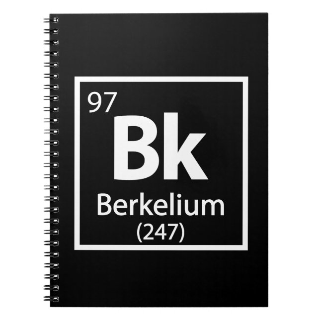 Carnet Berkelium - Berkeley Science - Tableau périodique (Devant)