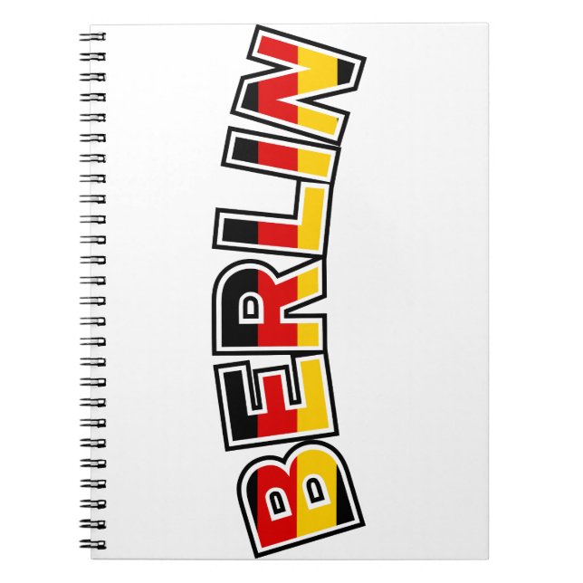 Carnet Berlin, Allemagne, texte avec les couleurs du drap (Devant)