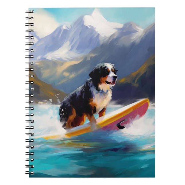 Carnet Bernese Mountain Beach Surf Paining (Devant)