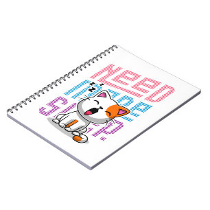 Carnet Besoin de plus de sommeil Funny Cat expression d