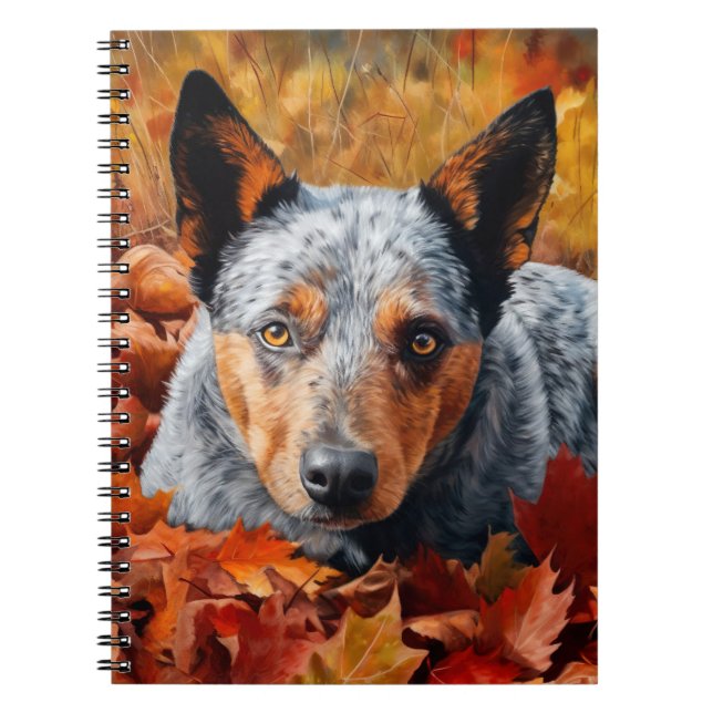 Carnet Bétail australien en automne Feuilles automne Insp (Devant)