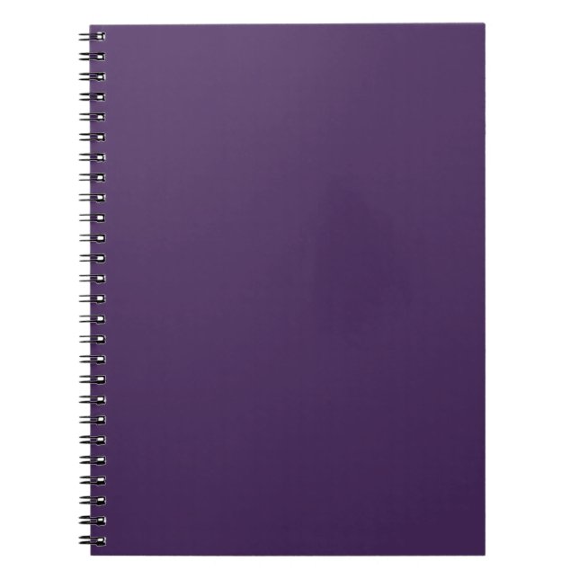 Carnet Beurre d'acai violet foncé de couleur solide (Devant)