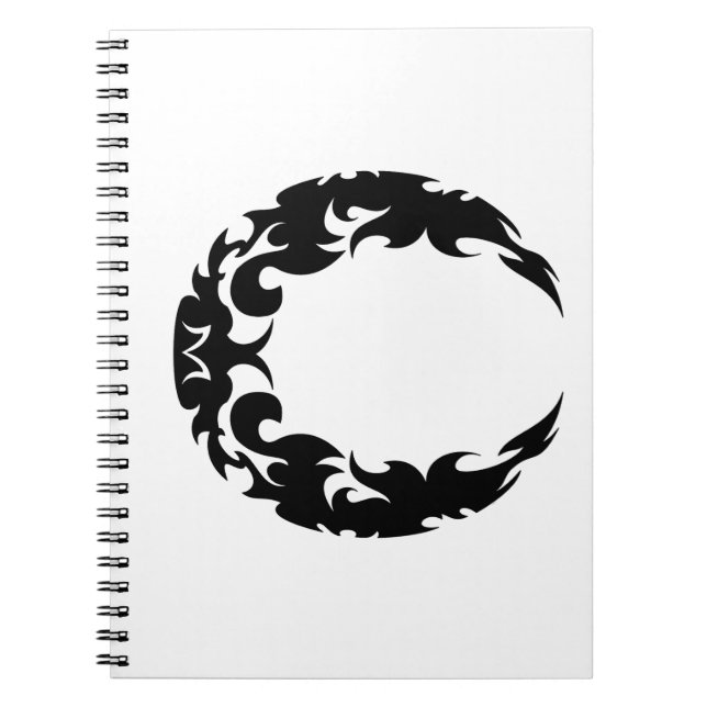 Carnet Bewitting Black Crescent Moon Silhouette (Devant)