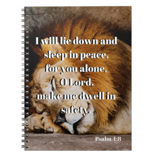 Carnet Bible Verse Psaume 4 apaisant