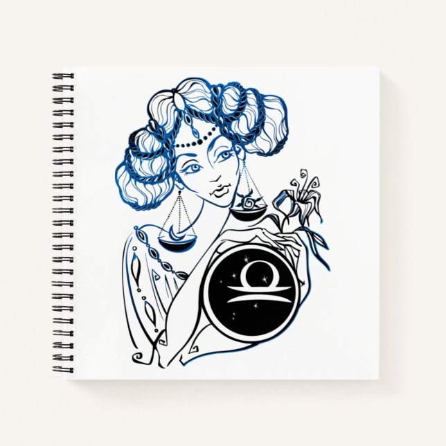 Carnet Bibliothèque personnalisée Art déco dame (Devant)