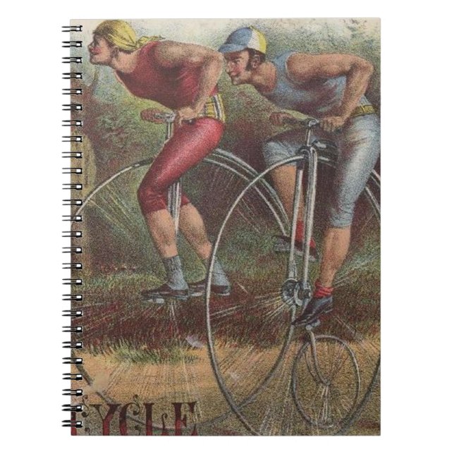 Carnet Bicyclettes victoriennes haute roue (Devant)