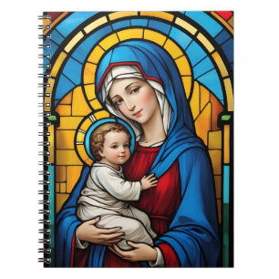 Carnet Bienheureuse Mère Marie et Bébé Jésus - Vierge Mar
