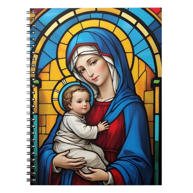 Carnet Bienheureuse Mère Marie et Bébé Jésus - Vierge Mar (Devant)