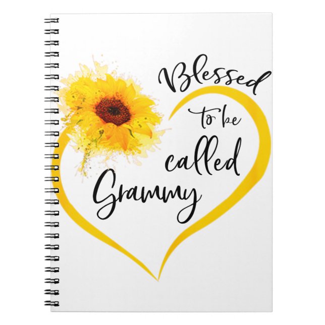 Carnet Bienheureux d'être appelé "don de tournesol grammy (Devant)
