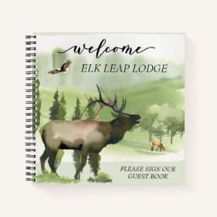 Carnet Bienvenue Aquarelle Elk Cabine Home Location