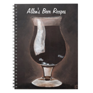 Carnet Bière noire en verre Tulip Porter Stout Peinture A