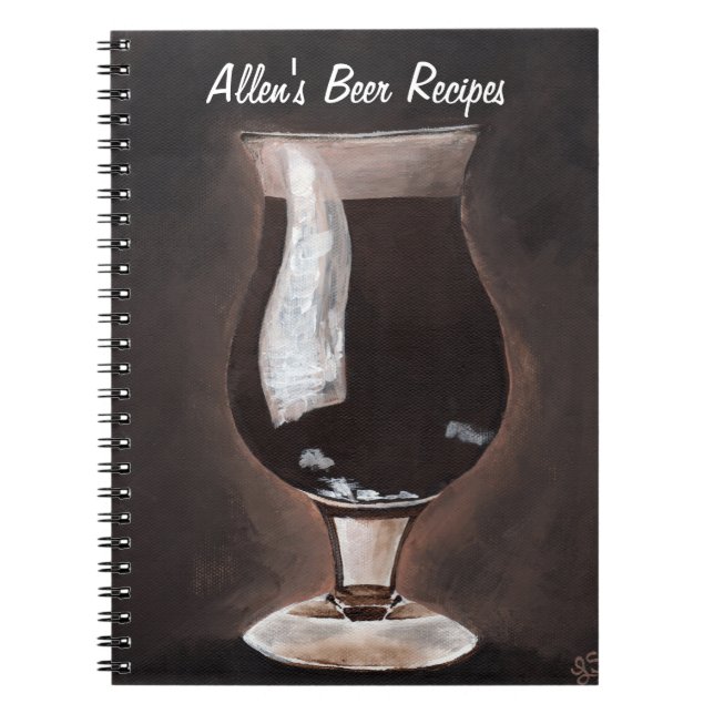 Carnet Bière noire en verre Tulip Porter Stout Peinture A (Devant)