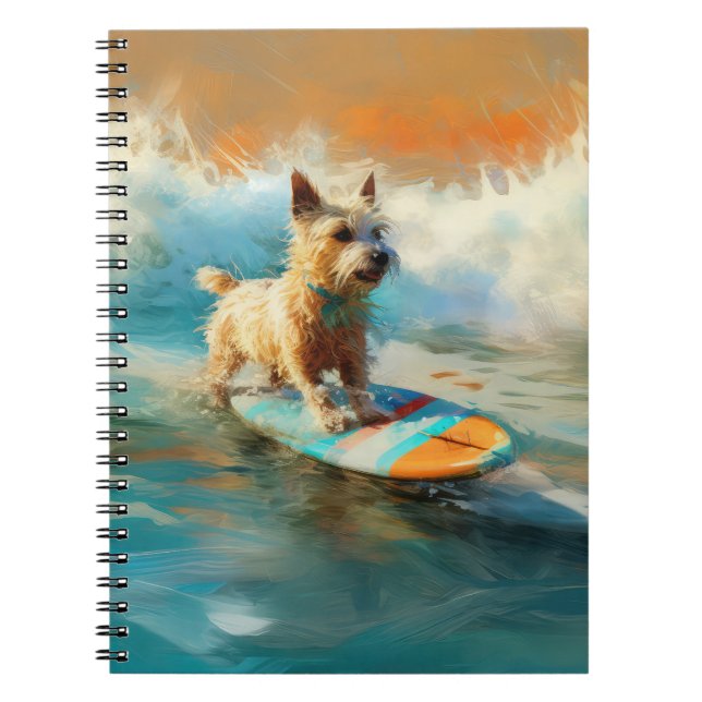 Carnet Biewer Terrier Plage Surf Peinture (Devant)