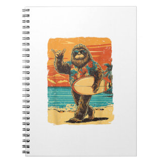 Carnet Bigfoot drôle Aloha Hawaïen Surf Tropical Plage de