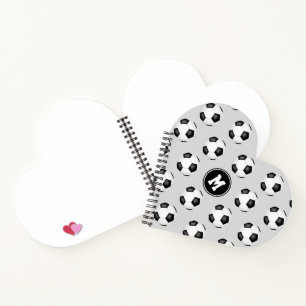 Carnet billes de football motif monogrammed
