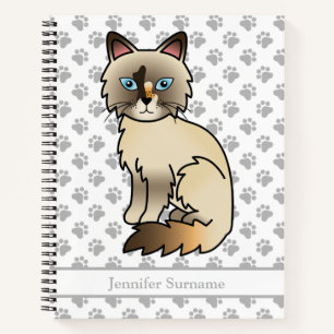 Carnet Birman écaille de tortue / Ragdoll & Texte personn