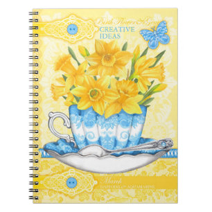 Carnet Birth Flower and Gem March Lace