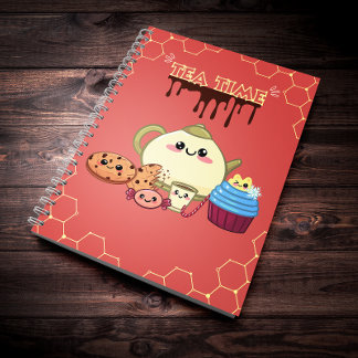 Carnet biscuits kawaii et moment de thé chaud