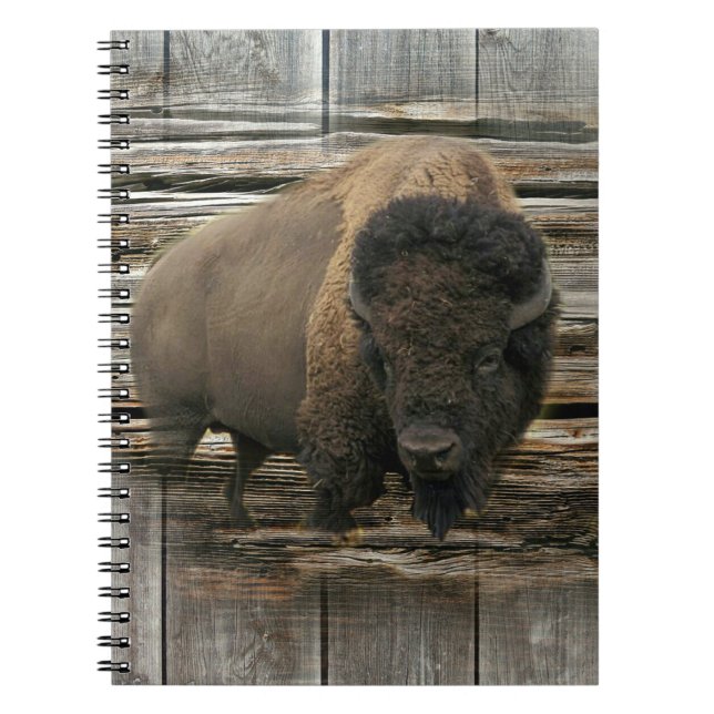 Carnet Bison de bois (Devant)