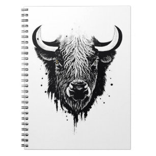 Carnet Bison de Buffalo Nature sauvage Illustration Art