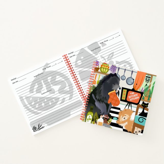 Carnet BITCHEN KITCHEN cute dog cooking RECIPE Notebook (Intérieur)